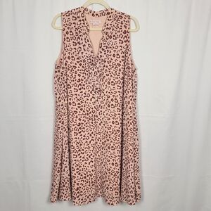 Penningtons Blush Leopard Print Sleeveless Dress #2655